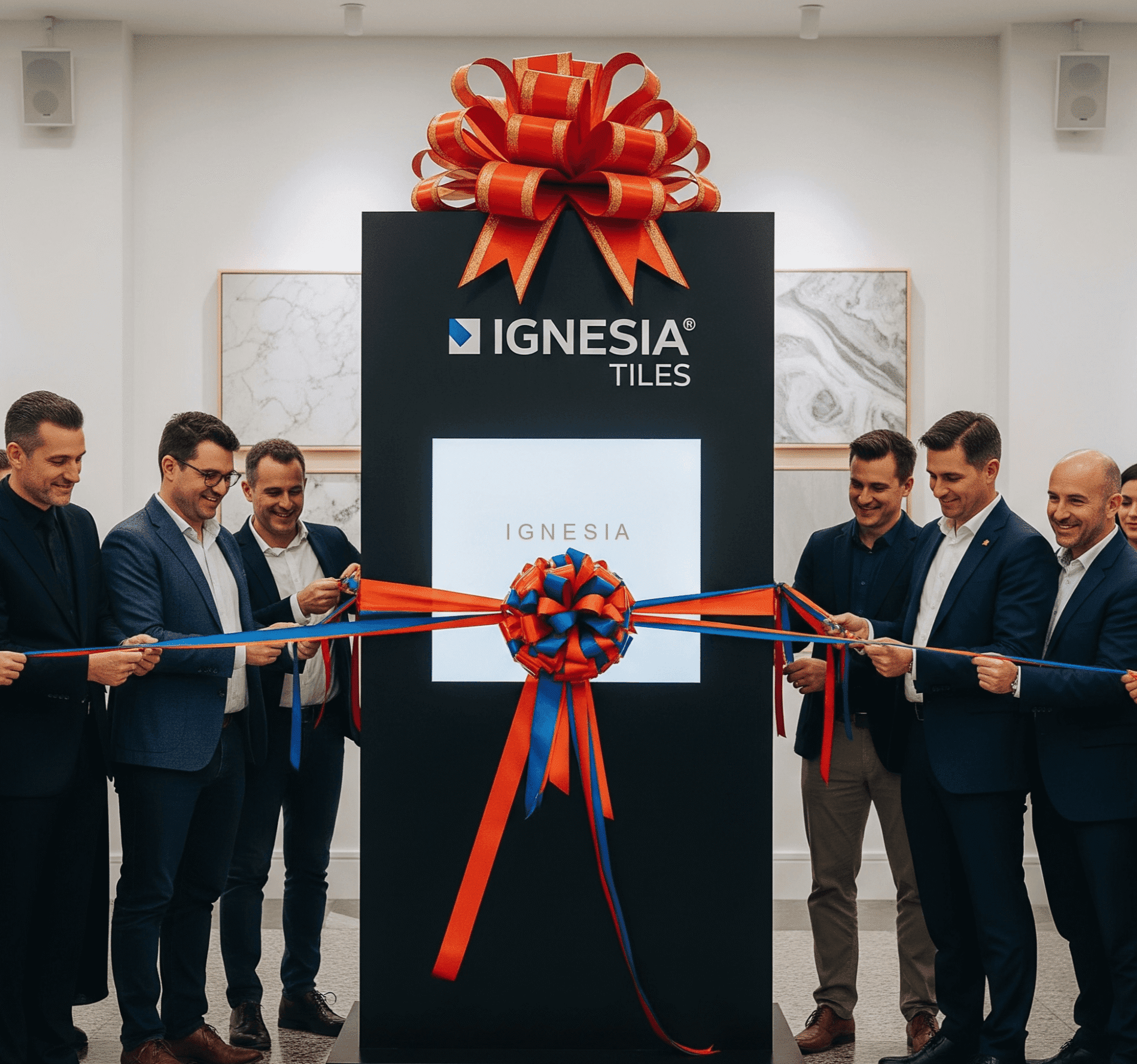 Jual Pita Peresmian Jumbo 1 Pompom Kain Satin Kualitas Premium untuk Kantor Toko Baru