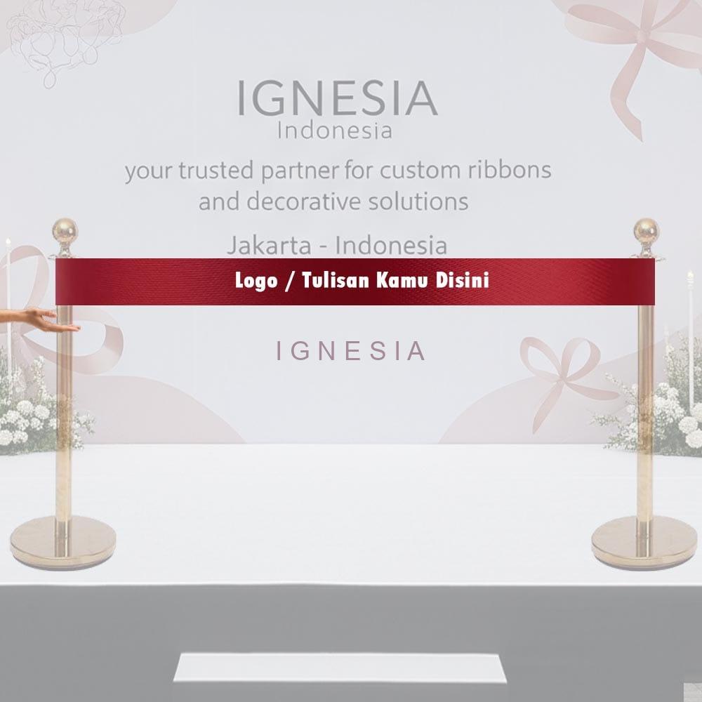 Sablon Pita Satin Peresmian