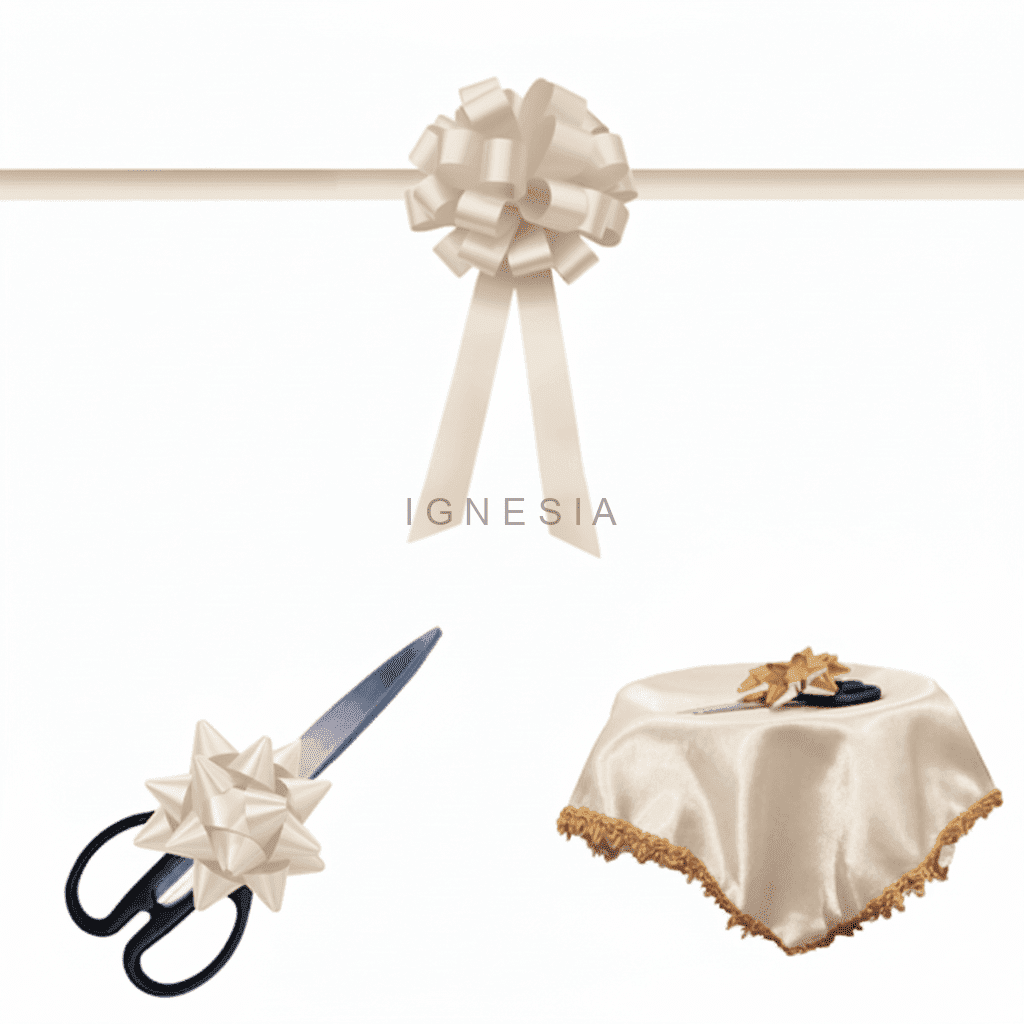 Pita Peresmian Set Lengkap Nampan & Gunting Hias