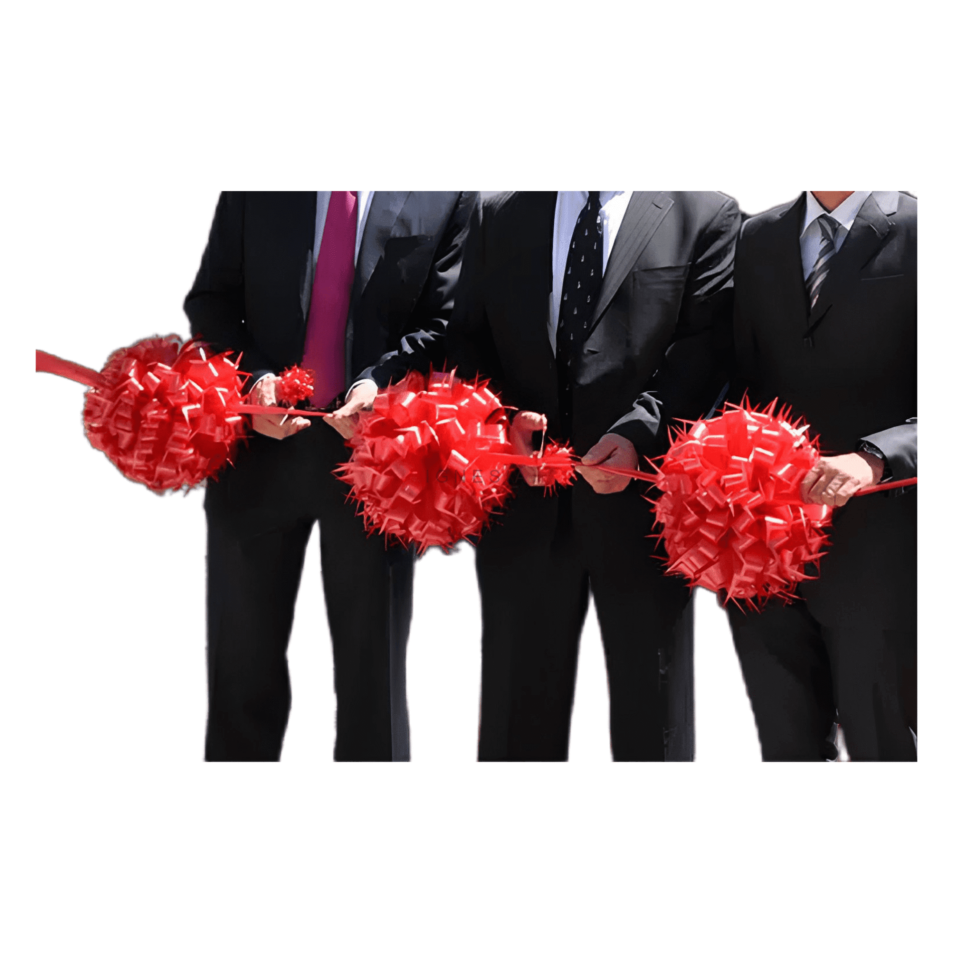 Pita Opening 1 Pompom Set Nampan Gunting Putih Bahan Pita Polypropilene/Pita Jepang - Gambar 2